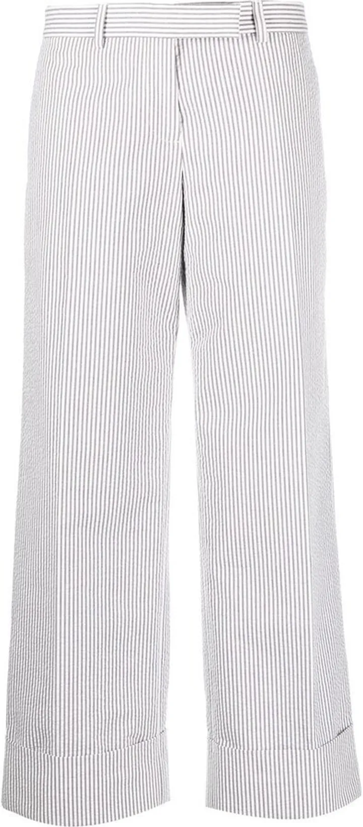 Low-Rise Striped Trousers
