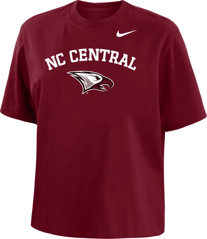 Nike Women's College (North Carolina Central) Boxy T-Shirt in Red