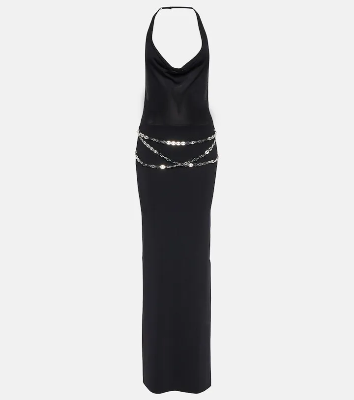Excelle embellished halterneck maxi dress