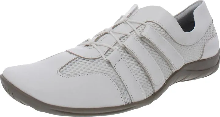 Audio Womens Leather Mesh Slip-On Sneakers