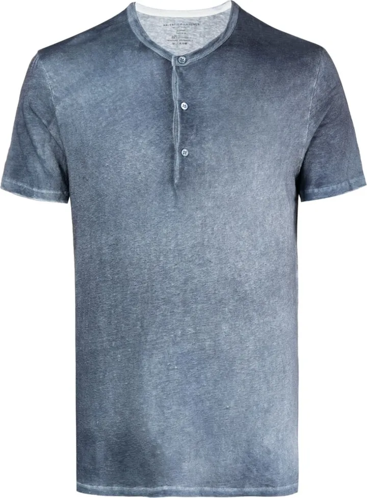 short-sleeved stretch-linen T-shirt