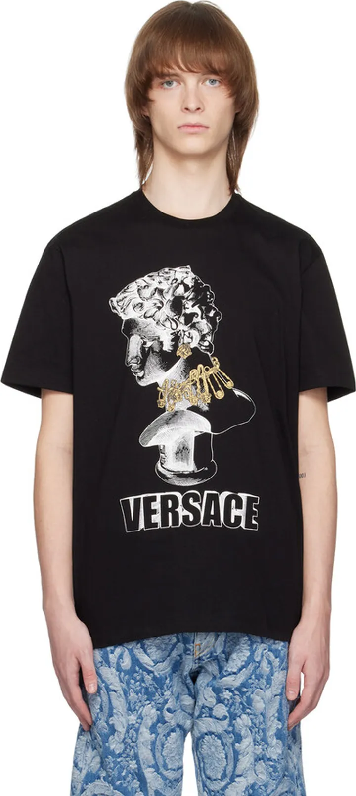Versace Black Printed T-Shirt
