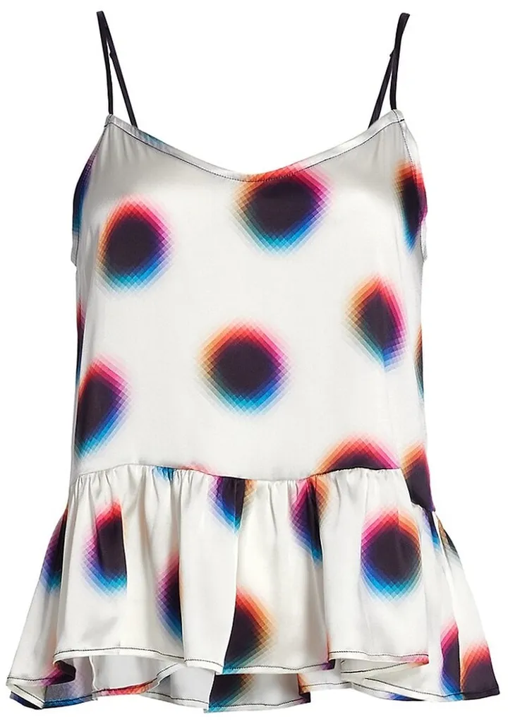 Polka Dot Stretch Silk Cami
