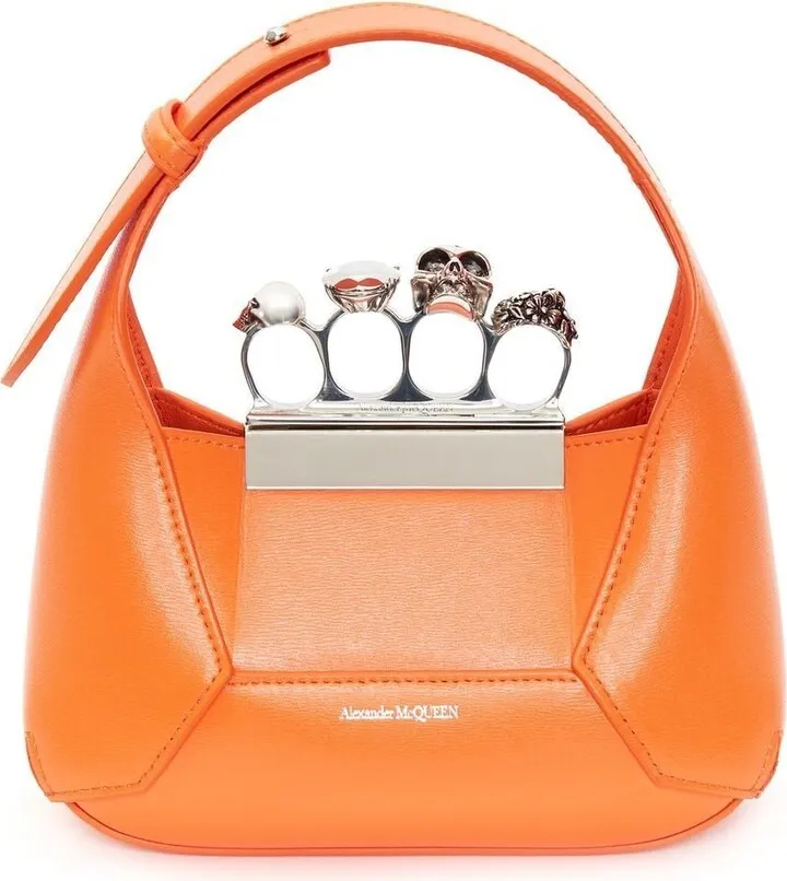 mini Jewelled Hobo leather bag
