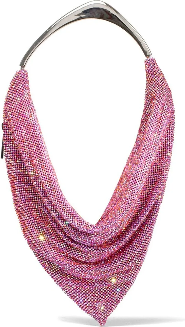 Ursolina rhinestone mesh shoulder bag