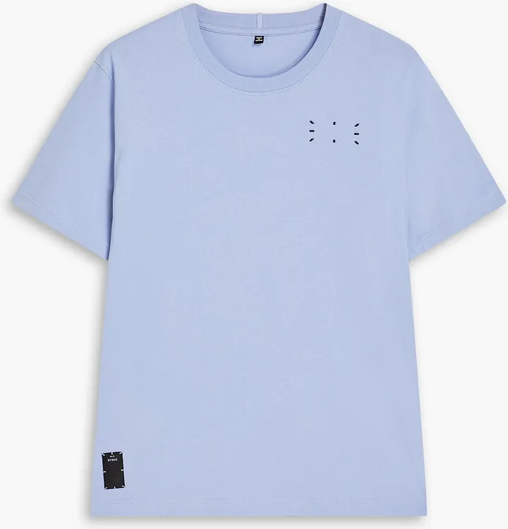 Appliquéd printed cotton-jersey T-shirt