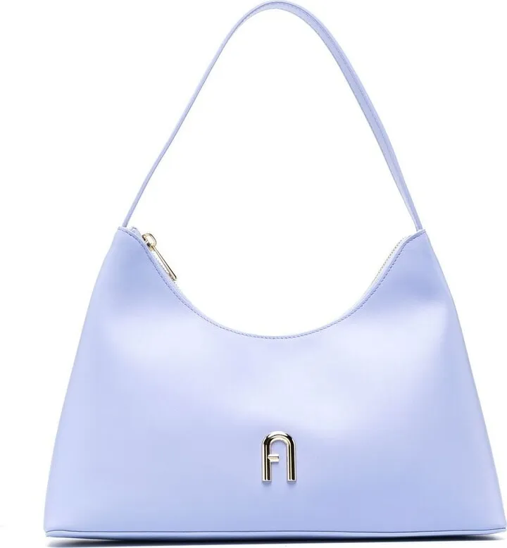Logo-Plaque Leather Shoulder Bag