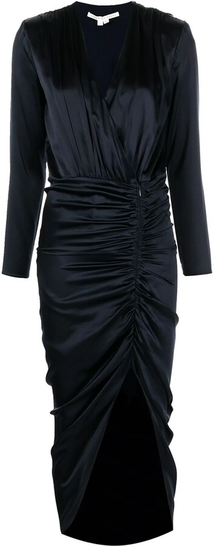 Cameri ruched long-sleeve midi dress