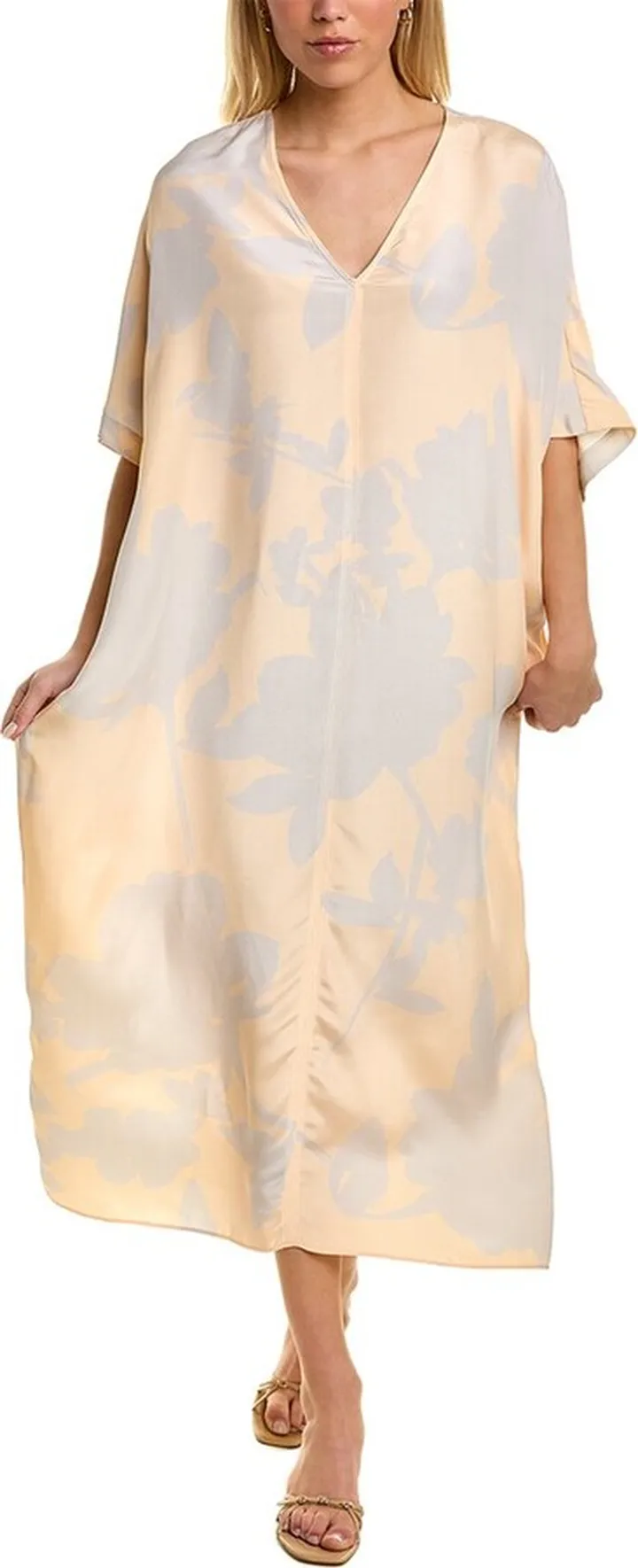 St. John V-Neck Silk Caftan