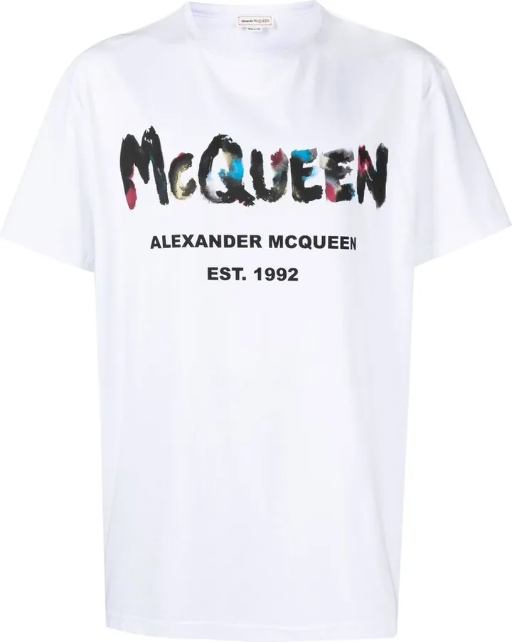 Watercolour Graffiti print T-shirt