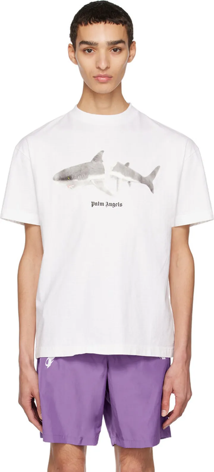 Palm Angels White Shark T-Shirt
