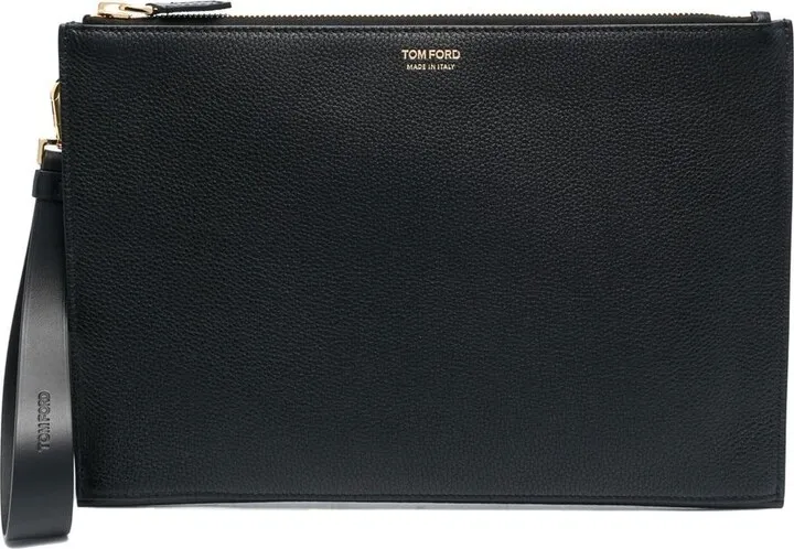 Logo-Stamp Clutch Bag
