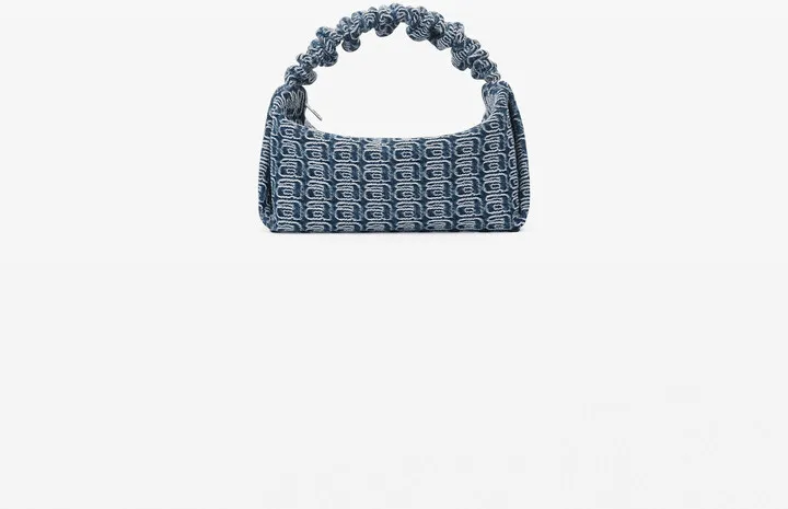 Alexander Wang Women's Scrunchie Small Bag In Jacquard Denim Vintage Medium Indigo