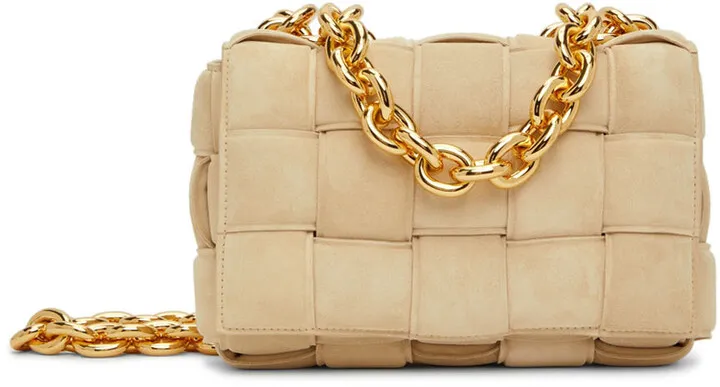 Bottega Veneta Beige Chain Cassette Shoulder Bag