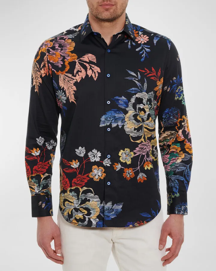 Men's Pluto Cotton-Stretch Sport Shirt