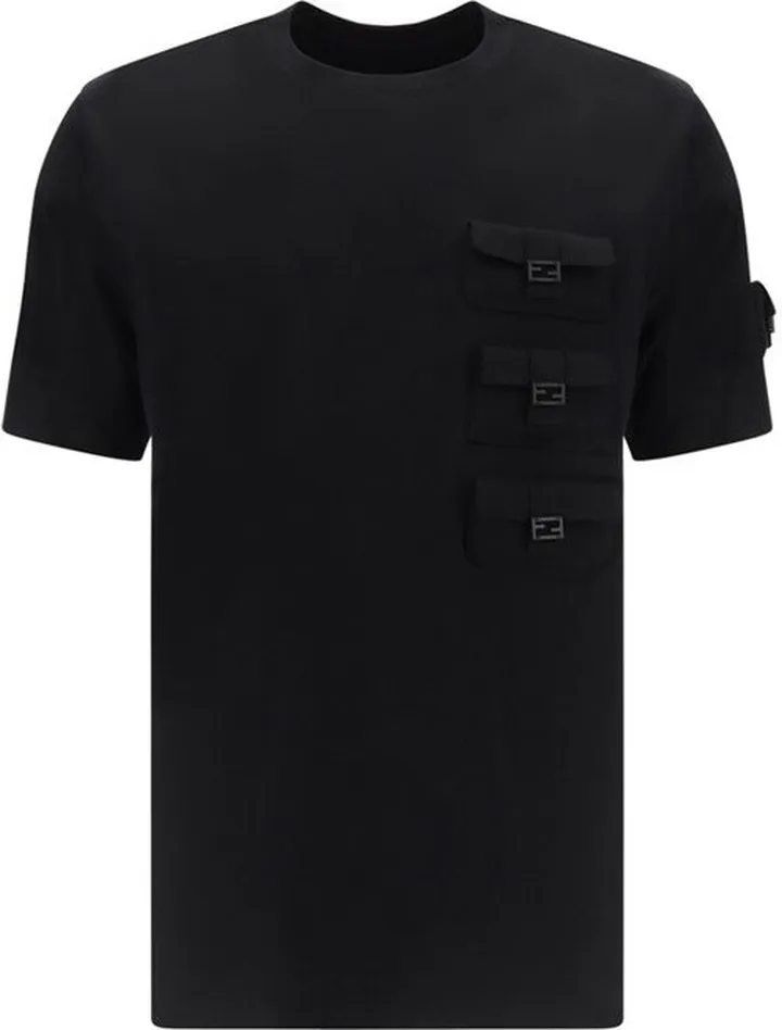 Fendi Pocket Detailed Crewneck T-Shirt