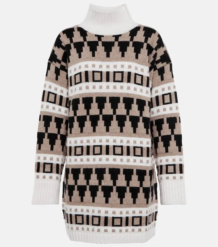 Navarra wool and cashmere minidress
