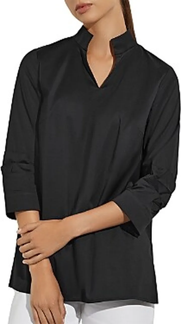Misook Pleated Sleeve Tunic Top