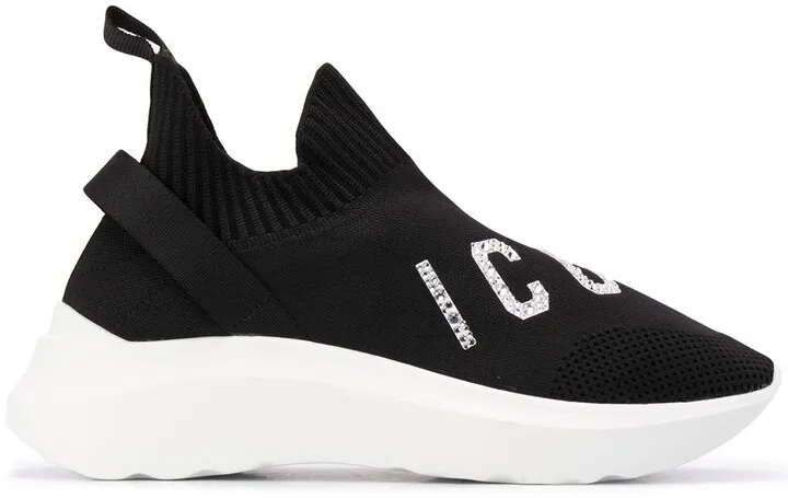 Icon crystal-embellished sneakers