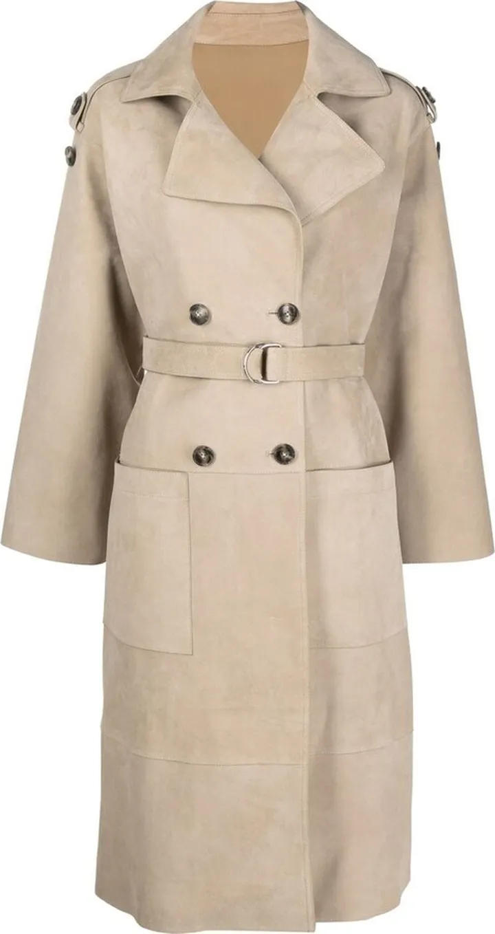 Belted-Waist Trench Coat