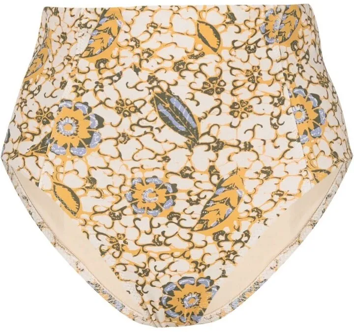 Zahara citrus-print bikini bottoms