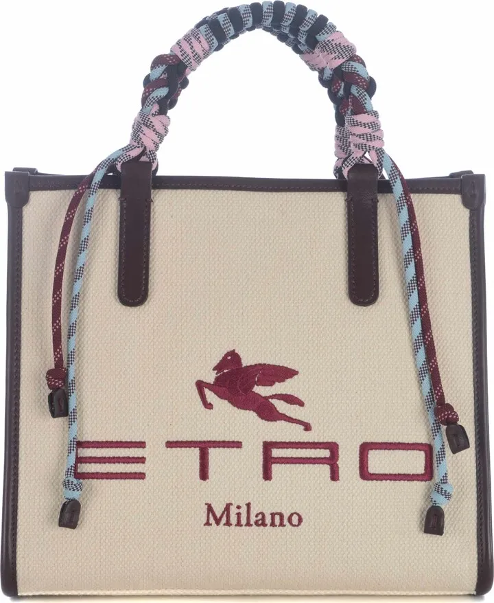 Shopping Bag Etro intertwined Handles In Cotton