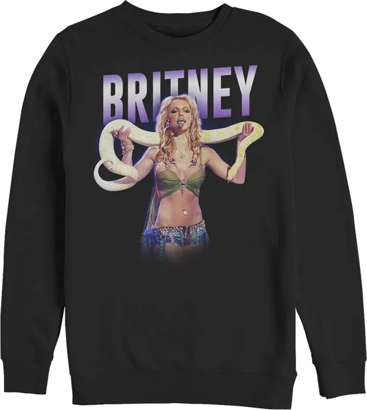 Men's Britney Spears Slave 4 U Python Sweatshirt - Black - Medium