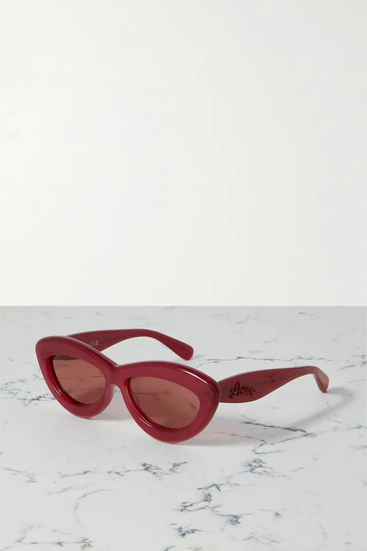 Loewe - Inflated Cat-eye Acetate Sunglasses - Pink