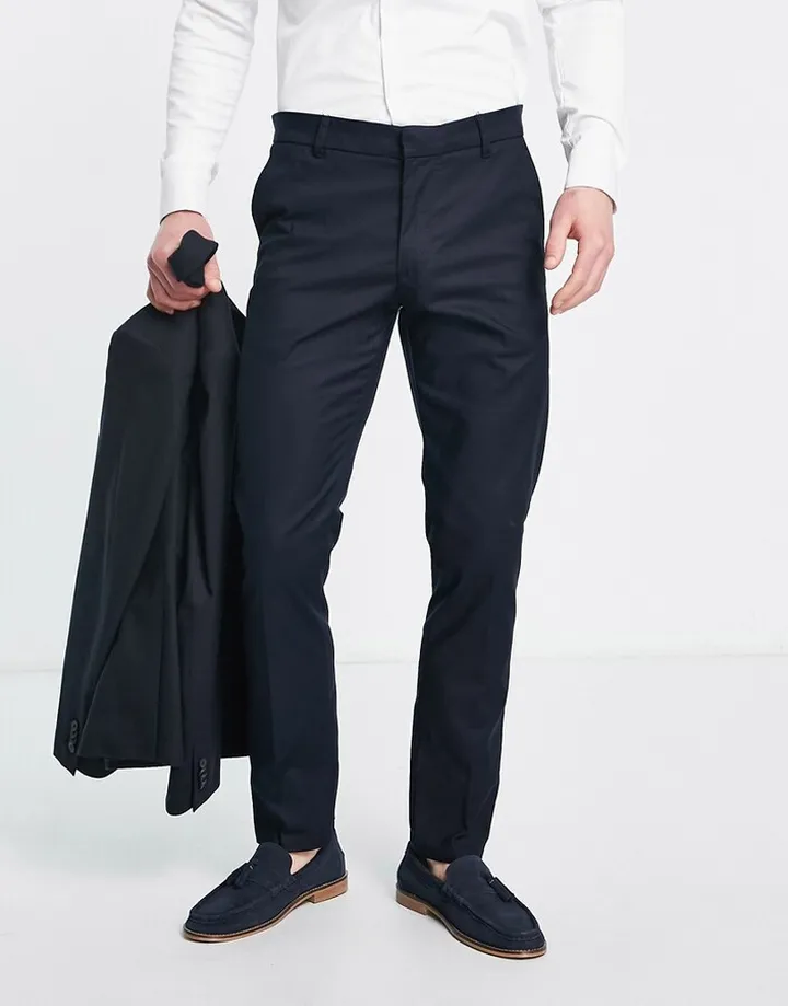 New Look skinny suit pants in navy