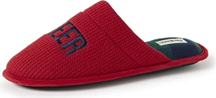 Dearfoams Men's Funny Ugly Christmas Sweater Scuff Slipper