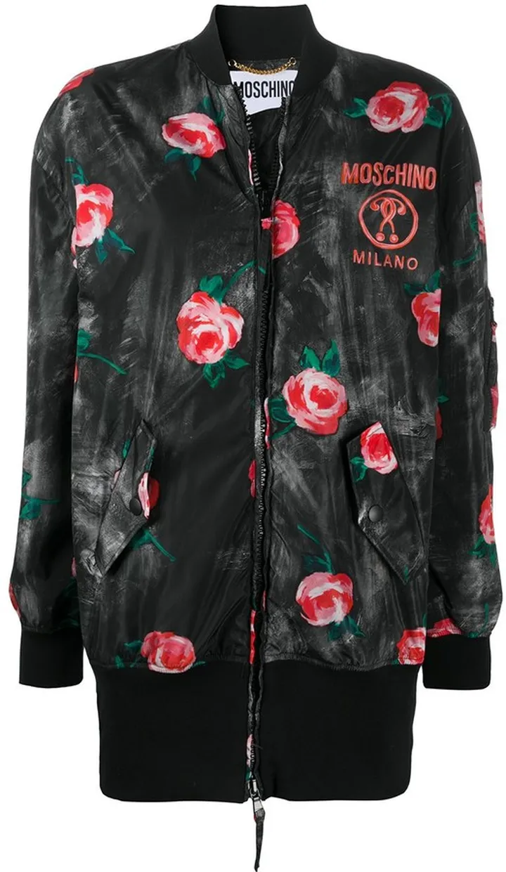 Floral Print Bomber Jacket