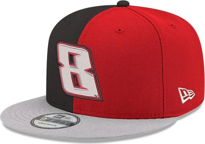 Men's New Era Black and Scarlet Kyle Busch 9FIFTY Split Snapback Adjustable Hat