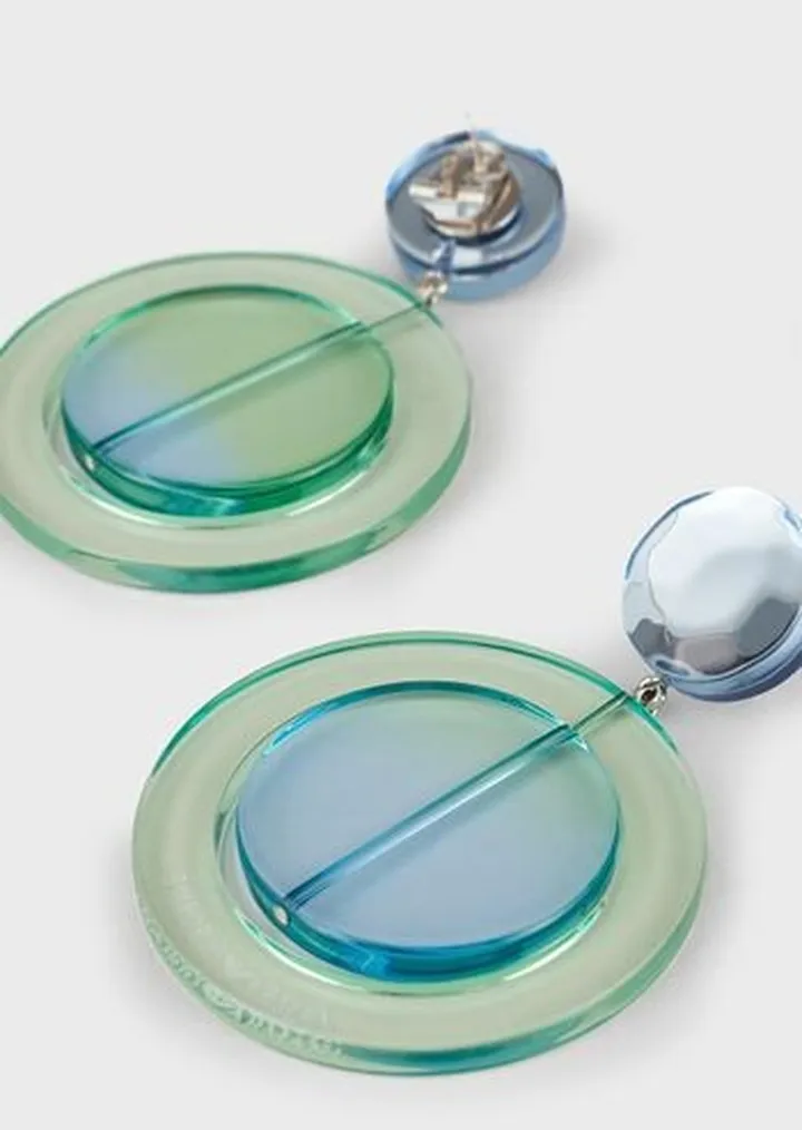 Round pendant earrings