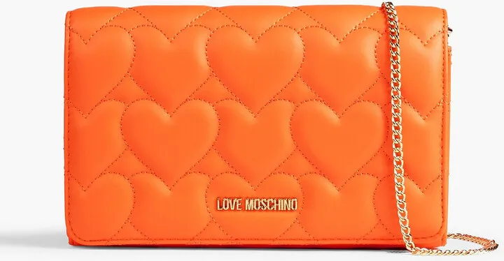 Quilted faux leather shoulder bag