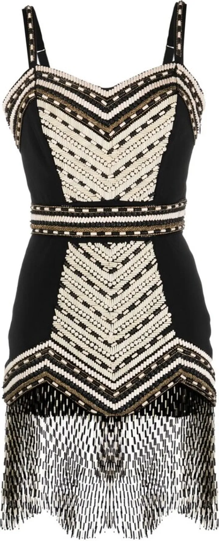 Embellished Fringed Minidress
