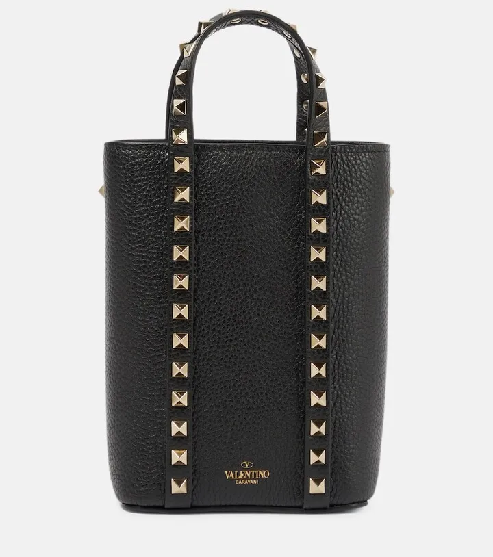 Rockstud Mini leather tote bag