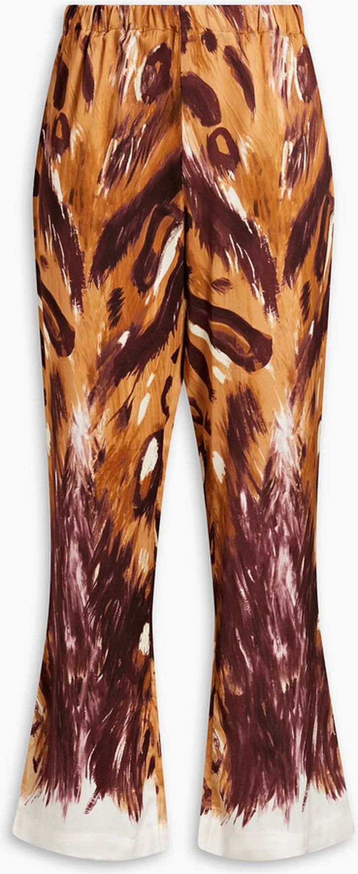 Sablé printed satin flared pants