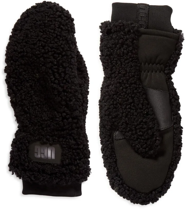 Faux Fur Logo Mittens