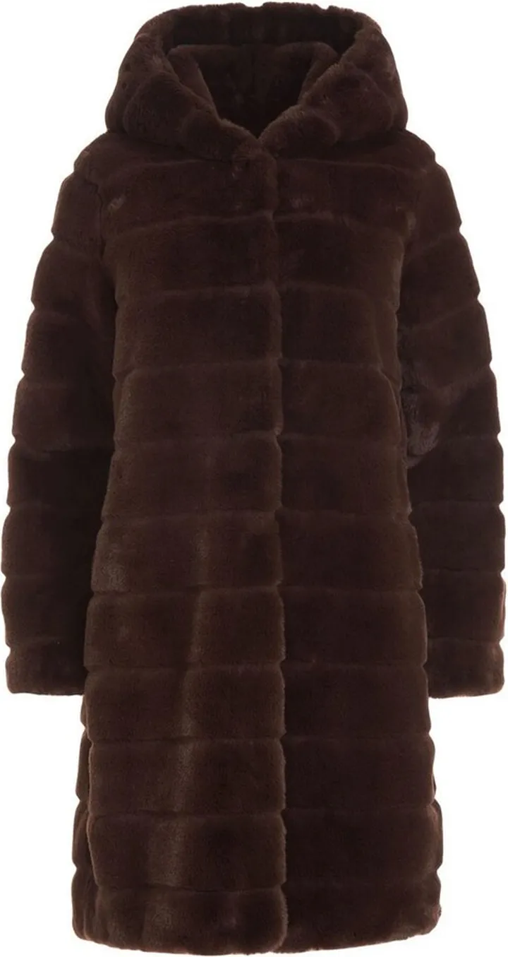 Faux-Fur Hooded Coat