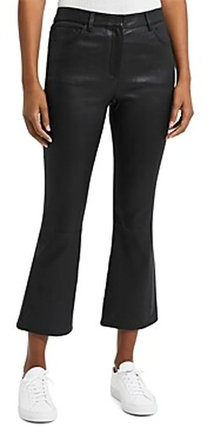 Theory Five Pocket Leather Kick Pants