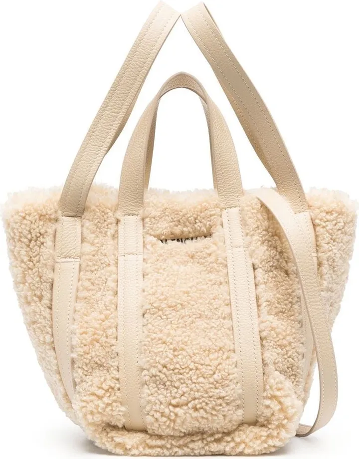 Everyday faux-shearling tote bag
