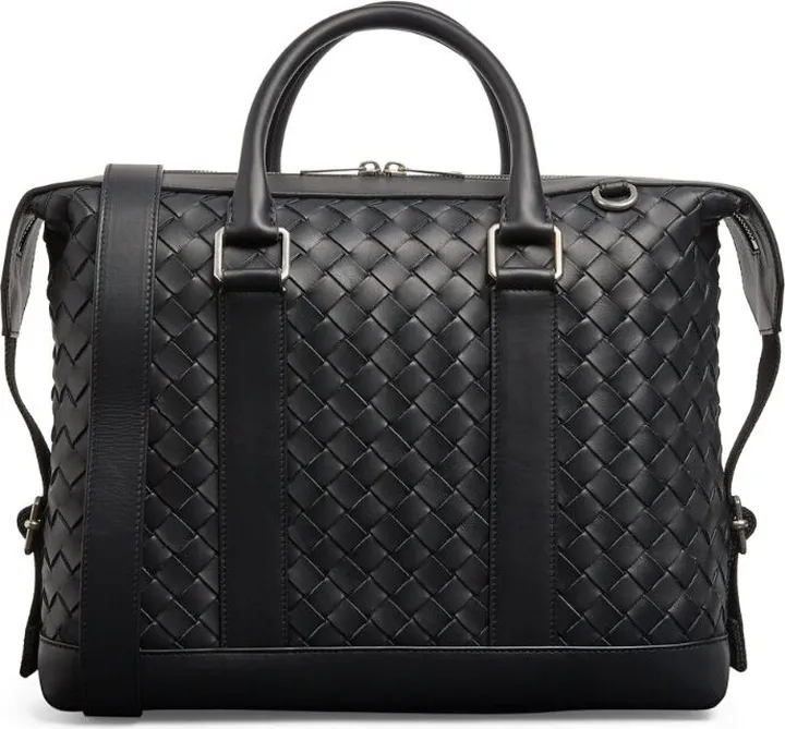Bottega Veneta Leather Intrecciato Briefcase