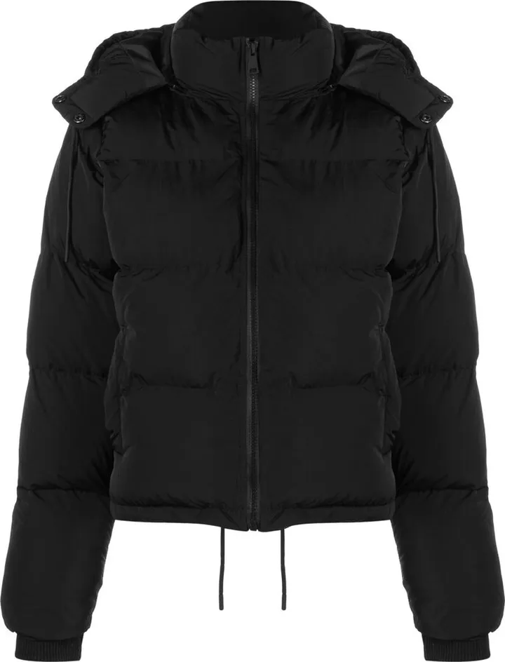 Black Iridescent Puffer Jacket