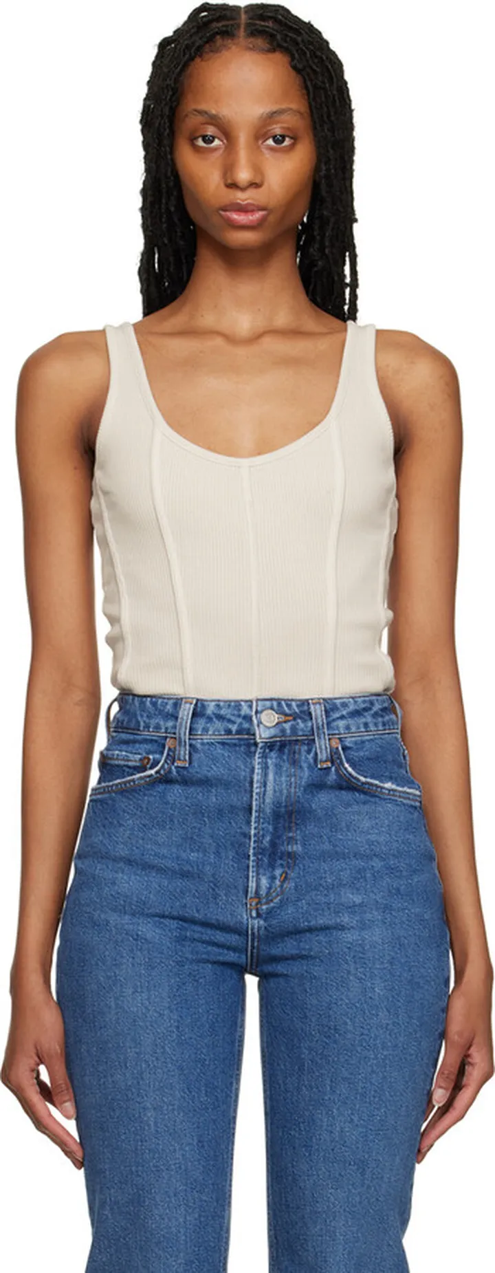 AGOLDE Beige Elna Bodysuit