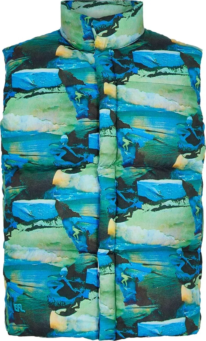 Erl Printed Quilted Cotton Gilet