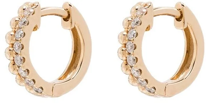 14kt gold Poppy Rae diamond huggie earrings