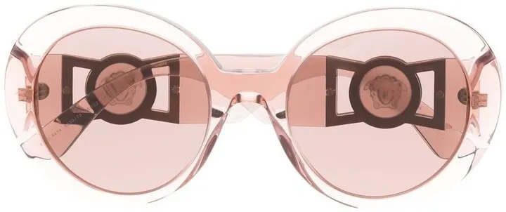 Medusa-plaque detail sunglasses