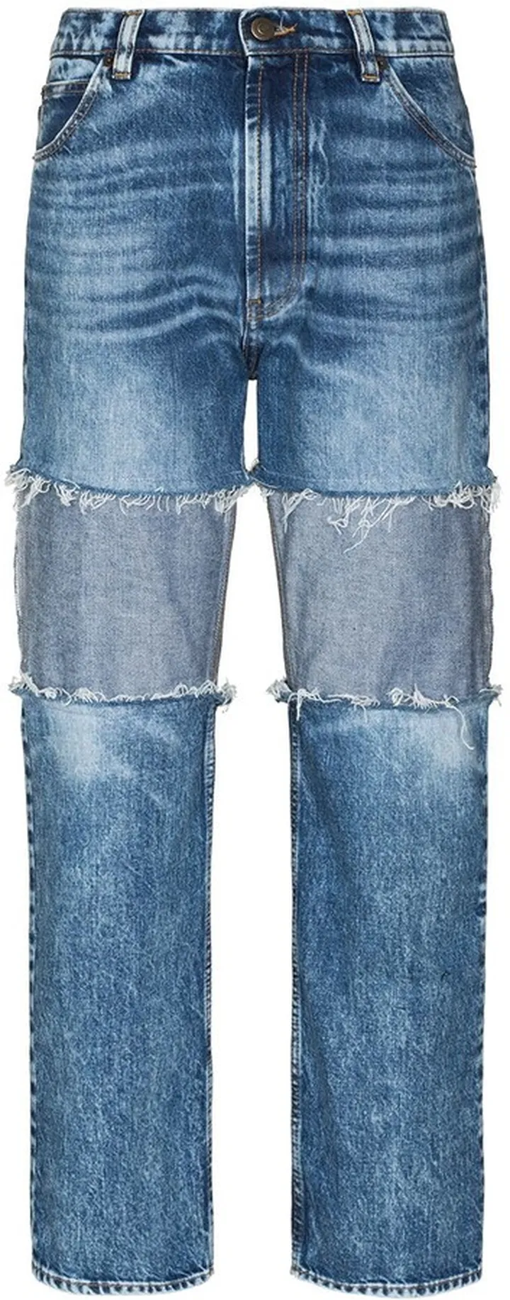 Reverse-Panel High-Rise Boyfriend Jeans