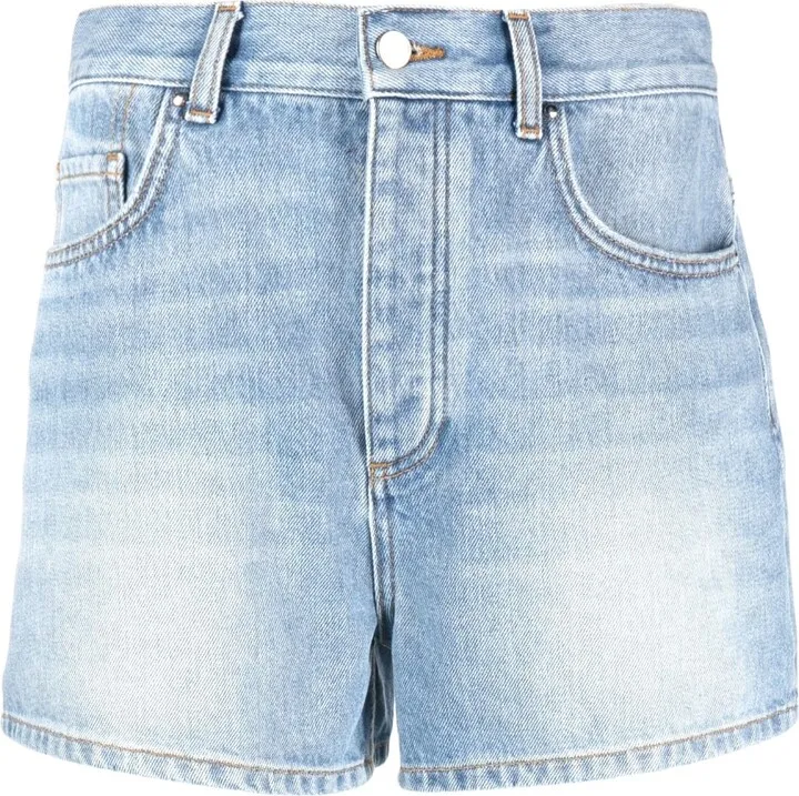 High-Waisted Denim Shorts