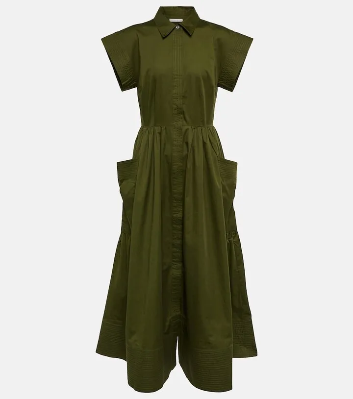 Essentials poplin midi dress